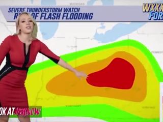 Meteorologist &lpar;zoey monroe&rpar; warns kohta humidity sliding sisse kui &lpar;michael vegas&rpar; slides tema riist sisse tema tussu - vaatama ather nüüd